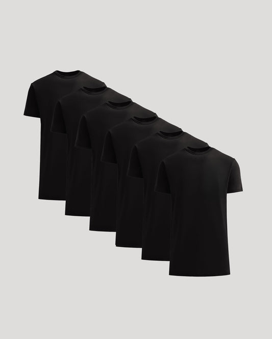 All Black Tall Heavyweight Crew 6-Pack
