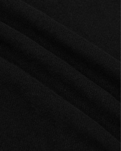 Black Tall Heavyweight Curved Hem Crew