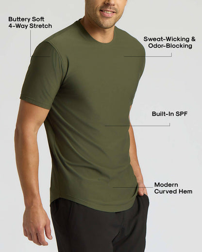 Grove Active Curved Hem Crew