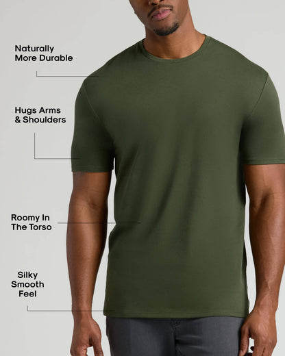 Tall Pima Cotton Blend Crew 2-Pack
