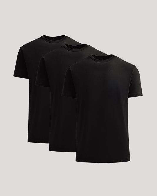 All Black Heavyweight Crew 3-Pack