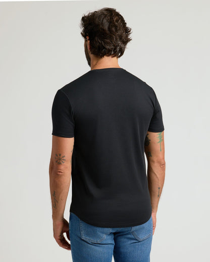 Pima Cotton Blend Curved Hem Crew 7-Pack