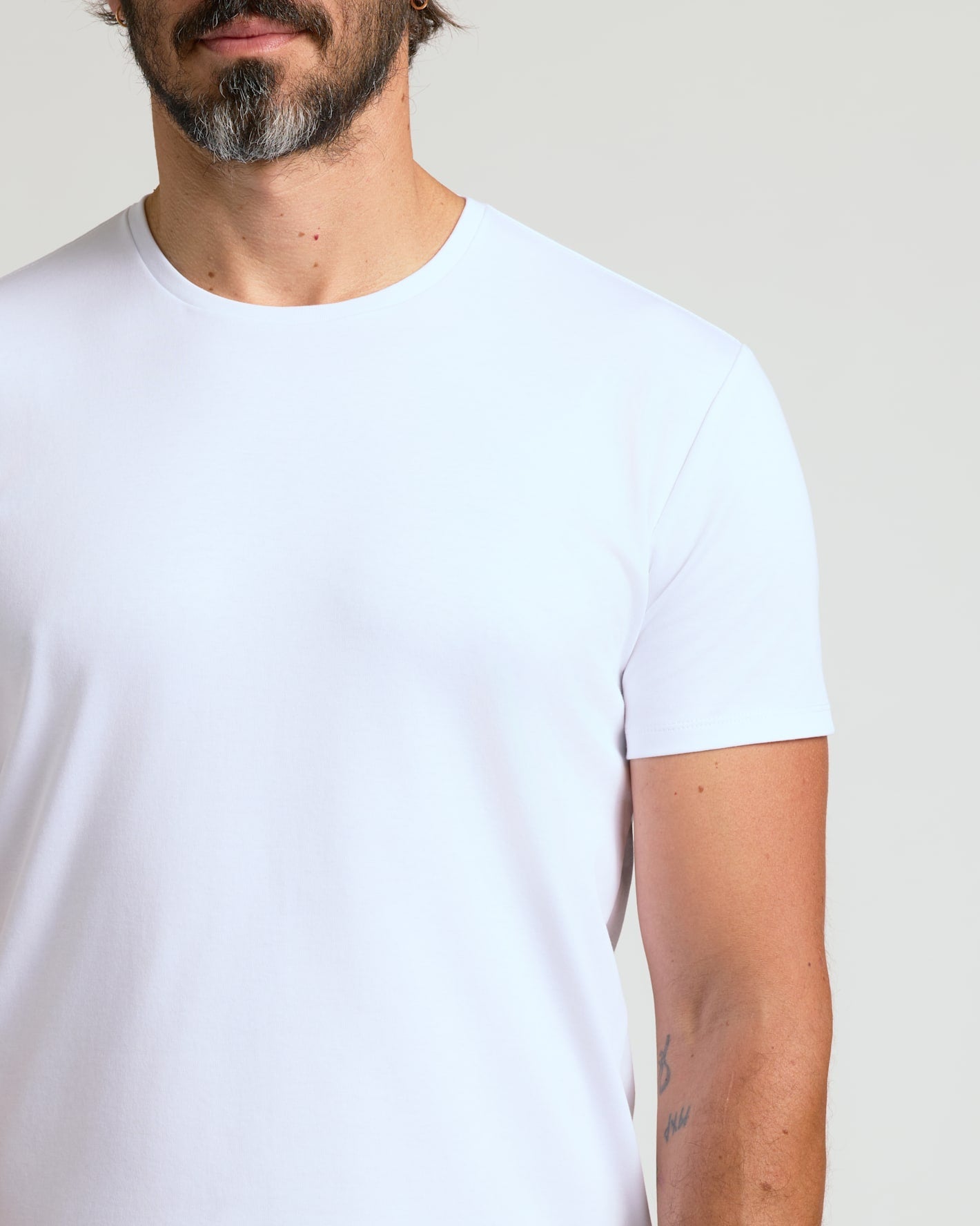 Pima Cotton Blend Curved Hem Crew 2-Pack
