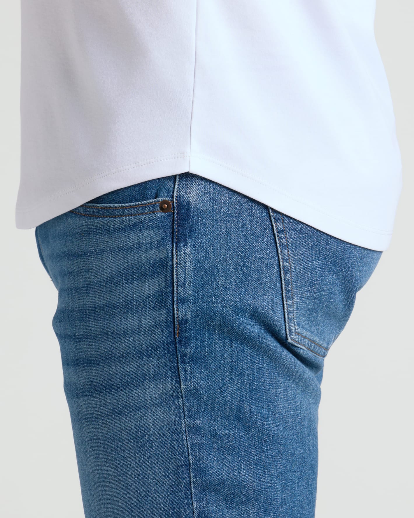 Pima Cotton Blend Curved Hem Crew 7-Pack