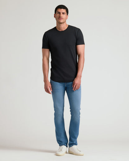 Tall Pima Cotton Blend Curved Hem Crew 2-Pack