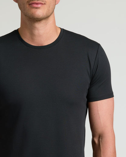 Tall Pima Cotton Blend Curved Hem Crew 2-Pack