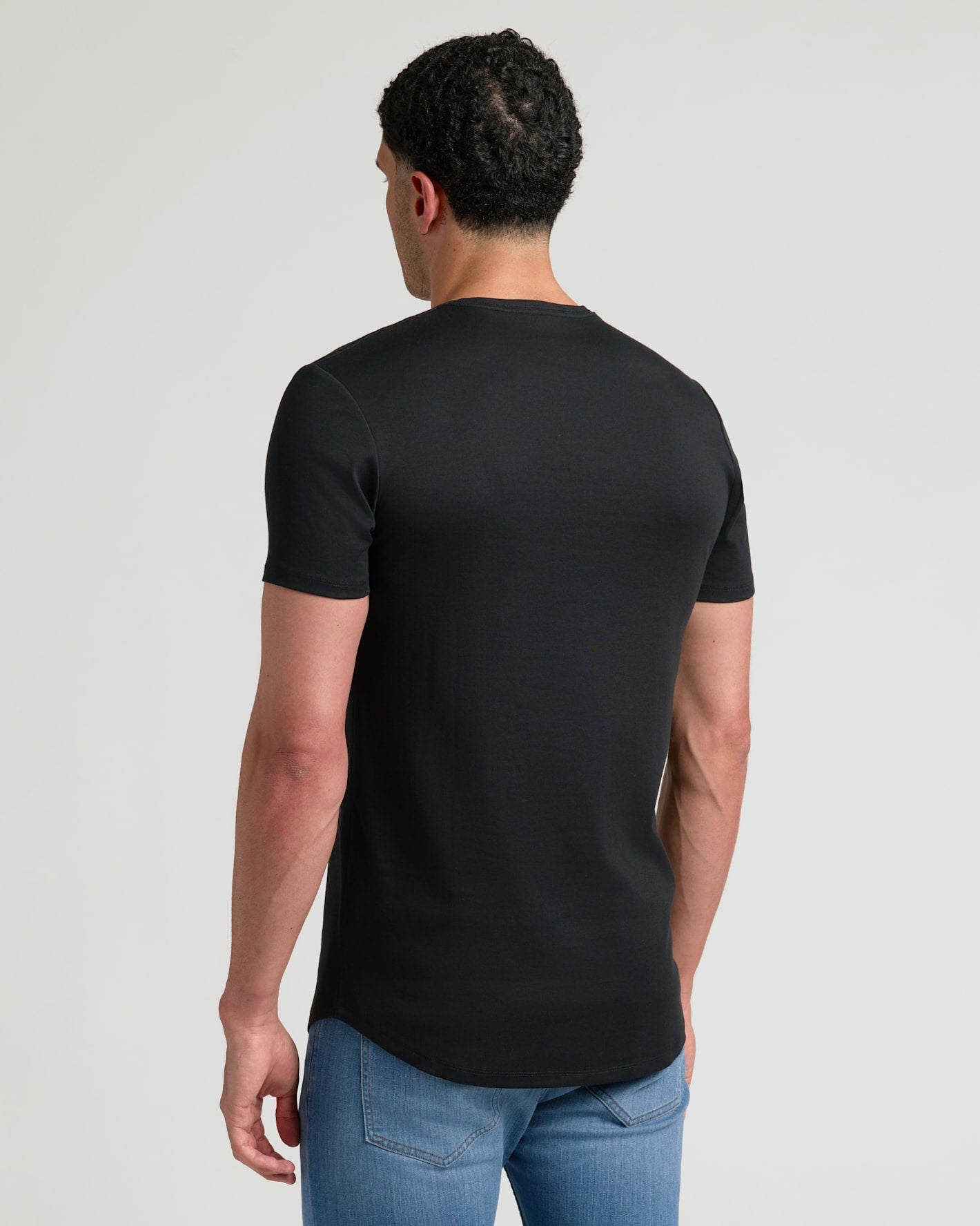 Tall Pima Cotton Blend Curved Hem Crew 4-Pack