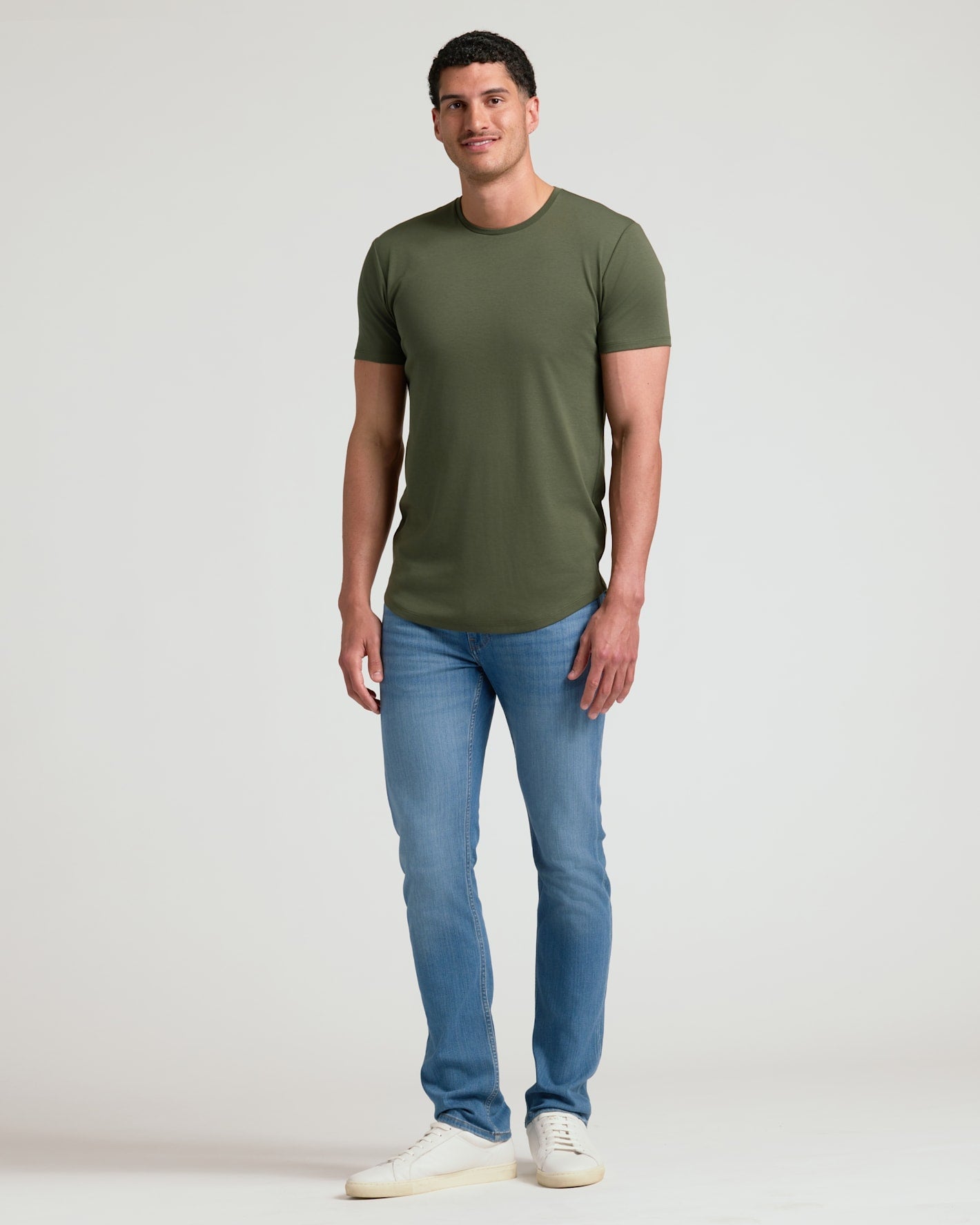 Tall Pima Cotton Blend Curved Hem Crew 7-Pack