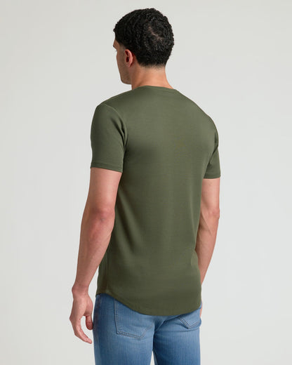 Tall Pima Cotton Blend Curved Hem Crew 4-Pack