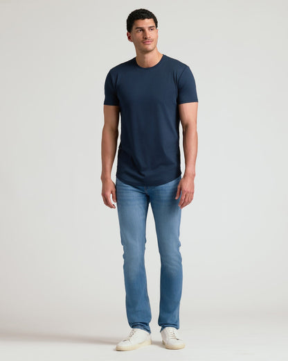 Tall Pima Cotton Blend Curved Hem Crew 4-Pack
