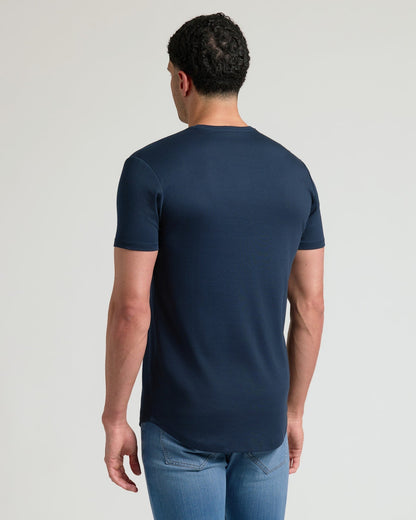 Tall Pima Cotton Blend Curved Hem Crew 2-Pack