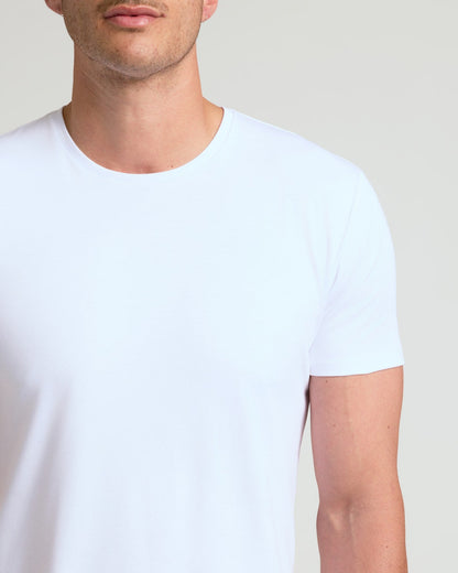 Tall Pima Cotton Blend Curved Hem Crew 2-Pack