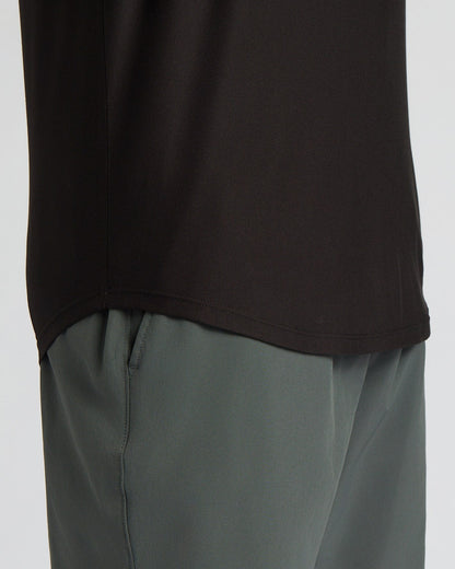 All Black Active Curved Hem Crew 3-Pack
