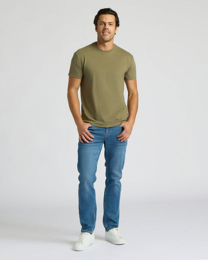 Military Green Short Classic Crew Neck