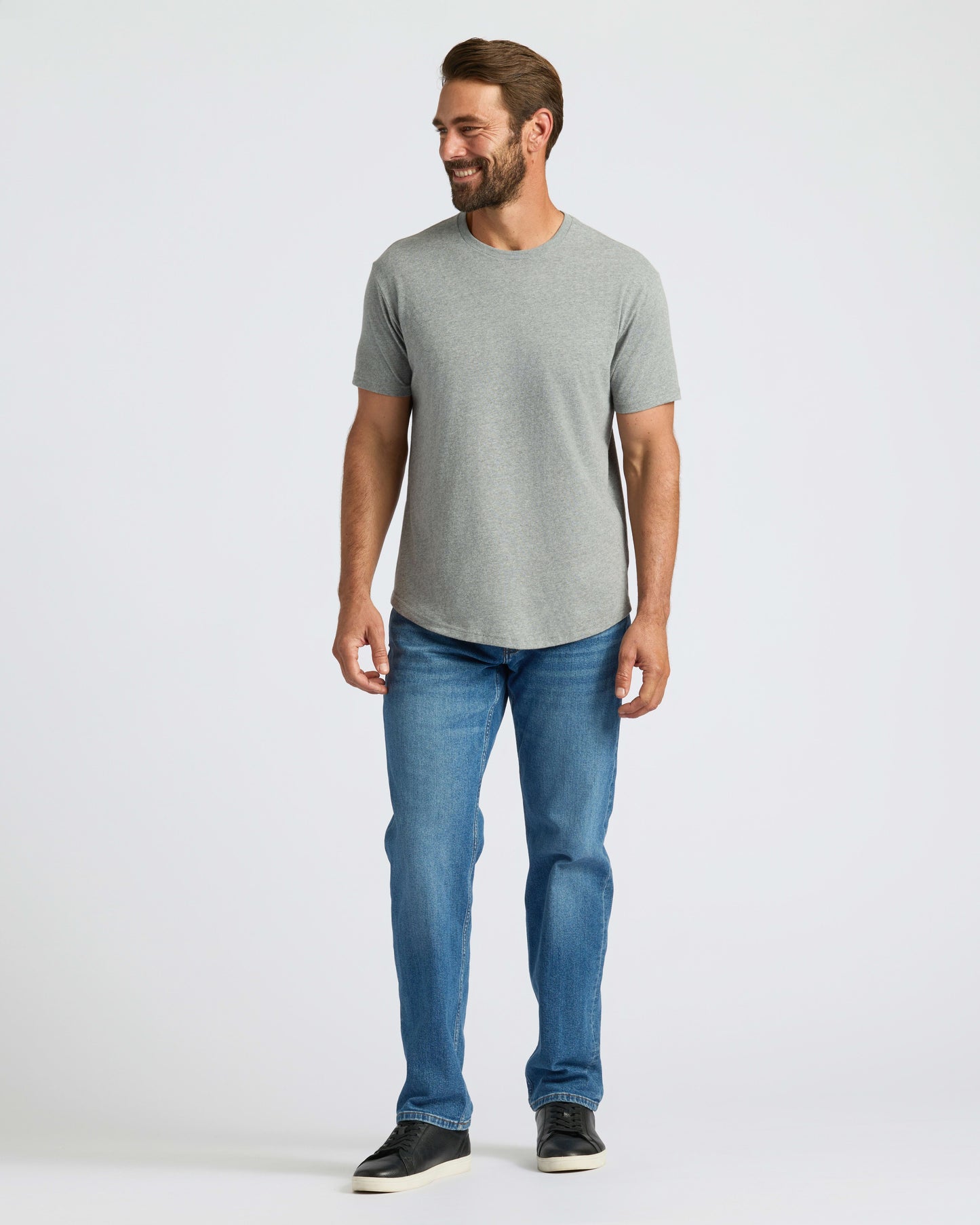 Classic Curved Hem Crew Neck 3-Pack