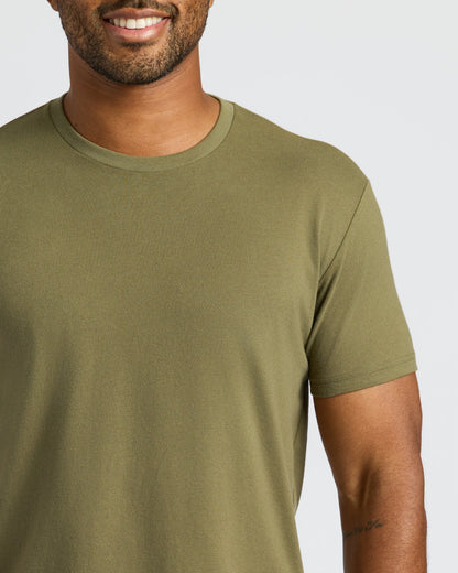 Classic Curved Hem Crew Neck 3-Pack