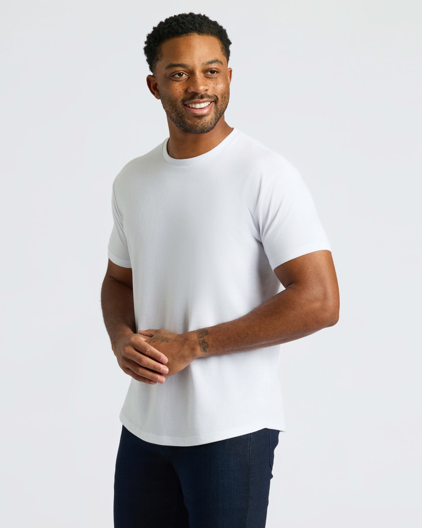 Classic Curved Hem Crew Neck 3-Pack